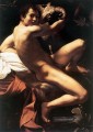 Johannes der Täufer Jugend mit Ram Caravaggio Barock
